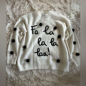 Topshop Christmas Sweater: Fa la la la laa